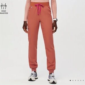 FIGS Terracotta High Waisted Zamora Medium Regular